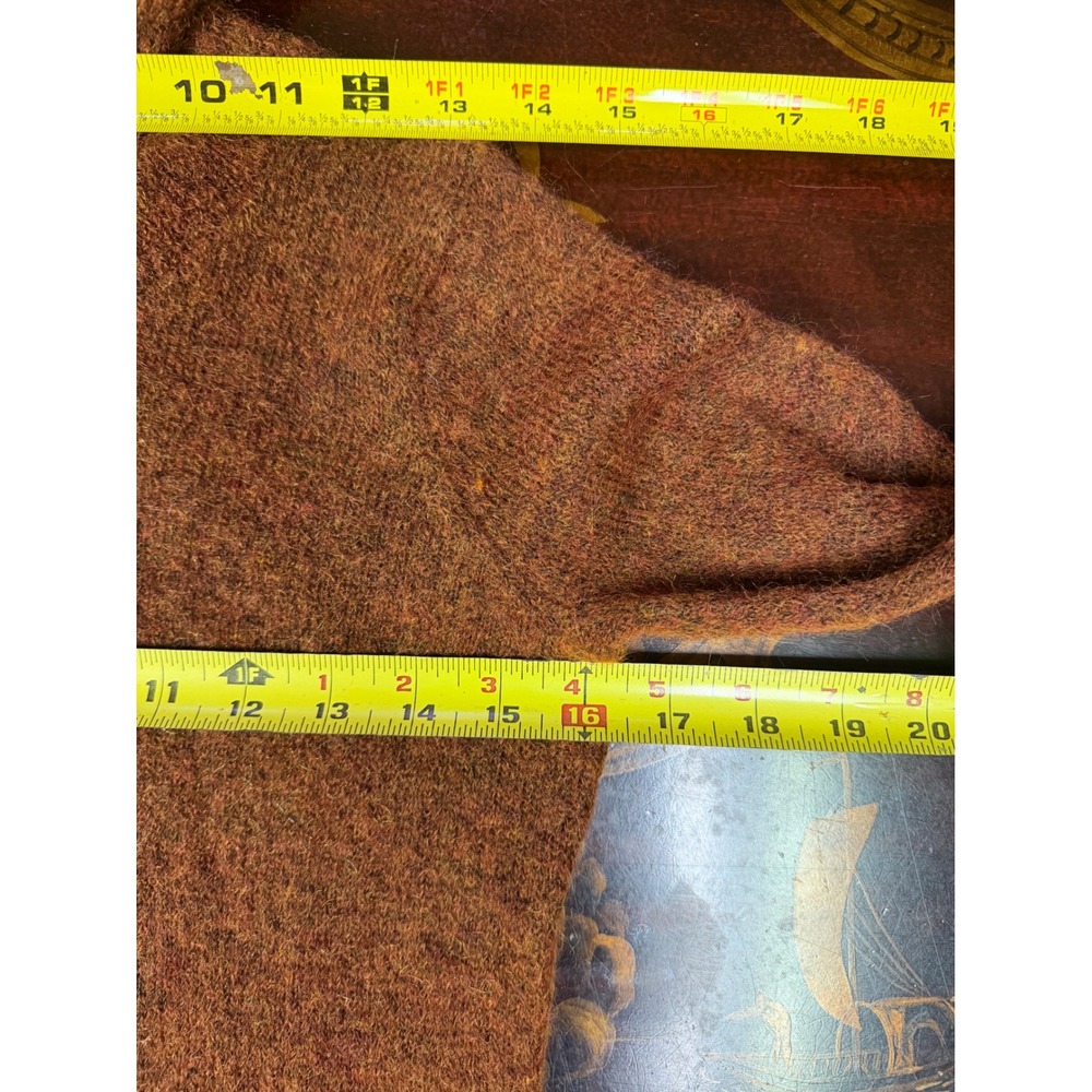 Jillian Jones Petite Rust Brown Kid Mohair Wool Cowl Neck Sweater Fall PS NWT - Picture 11 of 13